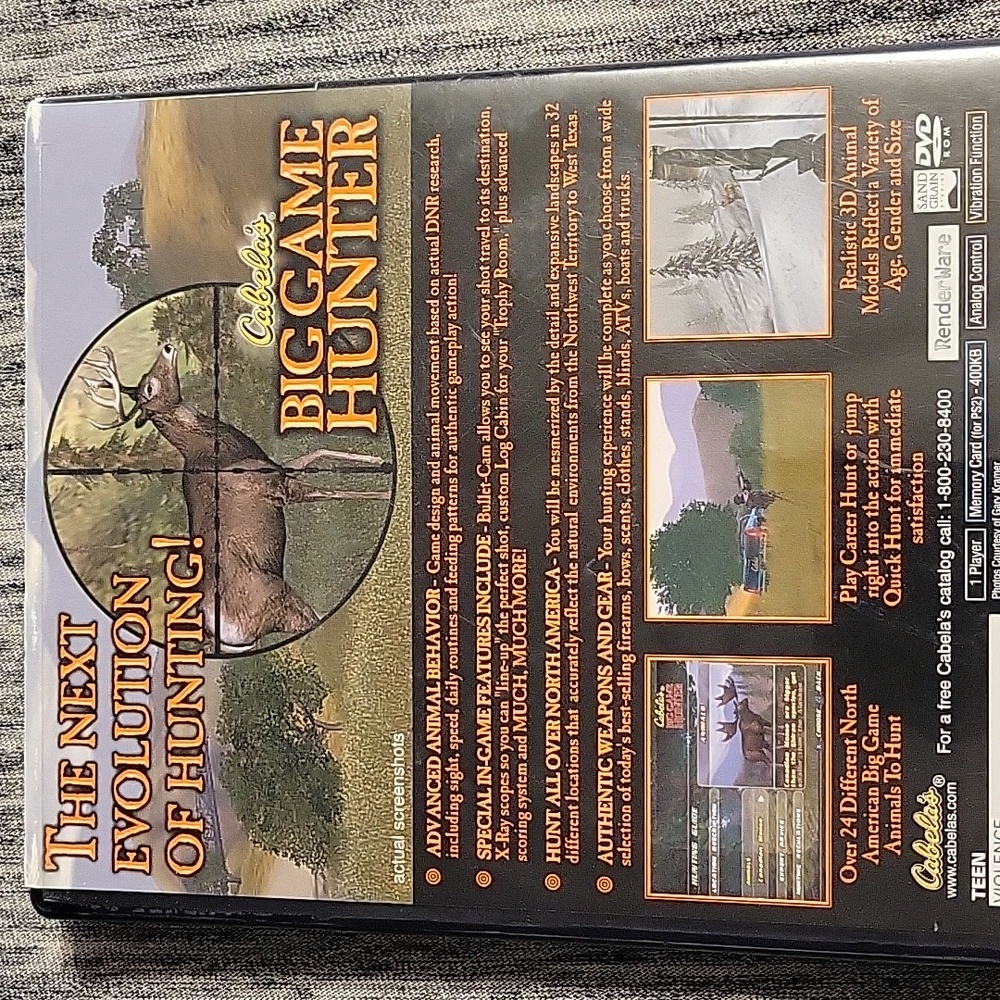 Cabela's Big Game Hunter for the PlayStation 2 Book Included - Picture 5 of 12